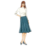 Patron Butterick 6866 jupe femme, taille 42-50, en français