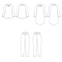 Naaipatroon Butterick 6867 combinatie, maat 32-48, Dui/En/Fr