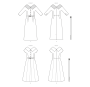 Patron Butterick 6870 robe rétro femme, taille 40-48, en français