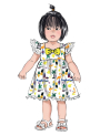 Patron Butterick 6885 robe enfant, taille  71-102cm, en français