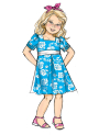 Patron Butterick 6886 robe enfant, taille 89-119cm, en français