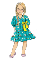 Patron Butterick 6887 robe enfant, taille 89-119cm, en français