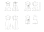Patron Butterick 6888 combinaison / robe / combinaison courte fille, taille 128- 158, en français