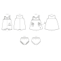 Patron Butterick 6905 combination Baby, taille 46-81 cm, en français