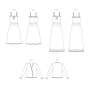 Patron Butterick 6914 robe rétro femme, taille 32-40, en français