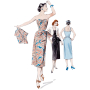 Patron Butterick 6923 robe rétro femme, taille 42-50, en français