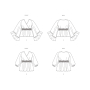 Naaipatroon Butterick 6931 blouse, maat 56-64, Dui/En/Fr