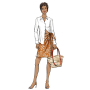 Patron Butterick 6934 jupe femme, taille 32-50, en français