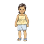 Patron Butterick 6936 ensemble tenue enfants, taille 1/2 - 4 ans, en français