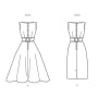Patron Butterick 6955 robe vintage femme, taille  44-52, en français