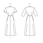 Patron Butterick 6956 robe vintage femme, taille 34-42, en français