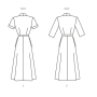 Patron Butterick 6956 robe vintage femme, taille 44-52, en français