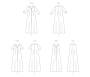 Patron Butterick 6974 robe chemise femme, version papier, taille 34-42, en français