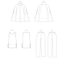 Naaipatroon Butterick 6978 combinatie, maat 36-44, Dui/En/Fr