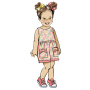 Patron Butterick 6987 robe / barboteuse enfants, version papier, taille 1/2-4 ans, en français