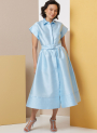 Patron Butterick 7021 robe vintage femme, version papier, taille 42-50, en français