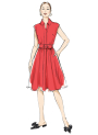 Patron Butterick 7021 robe vintage femme, version papier, taille 42-50, en français