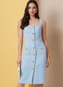 Patron Butterick 7022 robe femme, version papier, taille 46-54, en français