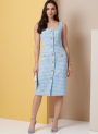Patron Butterick 7022 robe femme, version papier, taille 46-54, en français