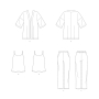 Naaipatroon Butterick Dames Jas, Top & Broek 7001, maat 42-50, Dui/En/Fr