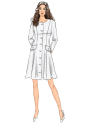 Patron Butterick 7005 robe femme, version papier, taille 40-48, en français