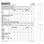 Pattern Butterick Designer Broek 6845, Dui/En/Fr