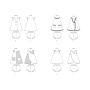 Patron Butterick 7003 robe tablier/culotte enfant, version papier, taille 1/2–4ans, en français