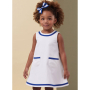 Patron Butterick 7003 robe tablier/culotte enfant, version papier, taille 1/2–4ans, en français