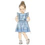 Patron Butterick 7004 robe tablier/culotte enfant, version papier, taille 3-8ans, en français