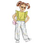 Patron Butterick 7004 robe tablier/culotte enfant, version papier, taille 3-8ans, en français