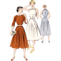 Patron Butterick 6992 robe femme vintage, version papier, taille 38-46, en français