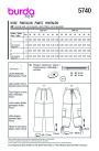 Naaipatroon broek Burda 5740, Nl/Dui/En/Fr