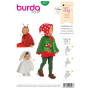 Patron Burda 2517 Déguisement Cape lapin, coccinelle, champignon, en français
