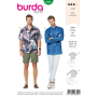 Naaipatroon mens shirt, Burda 6349, Dui/En/Fr