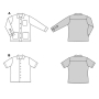Naaipatroon herenjas en -shirt, Burda 5842, Nl/Dui/En/Fr
