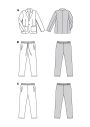 Naaipatroon Herenkostuum, Burda 5955, Dui/En/Fr