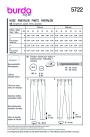 Naaipatroon Broek Burda 5722, Nl/Dui/En/Fr