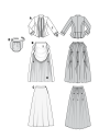 Sewing pattern history dress, Burda 7880, En/Ger/Fr