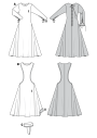 Paper Pattern Historical Dress, Burda 7977, Dui/En/Fr