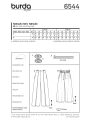 Patron Burda 6544 Pantalon jambes amples, en français