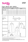 Schnittmuster Hose, Burda 5707