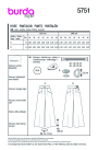 Naaipatroon Broek, Burda 5751, Dui/En/Fr