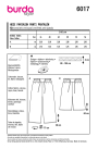 Naaipatroon broek, Burda 6017