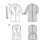 Naaipatroon jas en gilet, Burda 5840, Nl/Dui/En/Fr