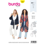 Sewing pattern kimono, Burda 6244, En/Ger/Fr