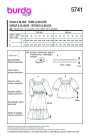 Naaipatroon Jurk/Blouse, Burda 5741, Nl/Dui/En/Fr