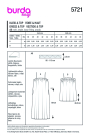 Naaipatroon Burda 5721 Jurk & Top, Nl/Dui/En/Fr