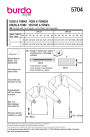 Naaipatroon Jurk/Tuniek, Burda 5704, Nl/Dui/En/Fr