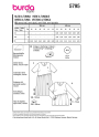 Patron Burda 5795 robe / tunique femme, version papier, en français