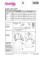 Naaipatroon Jurk Burda 5696, Nl/Dui/En/Fr